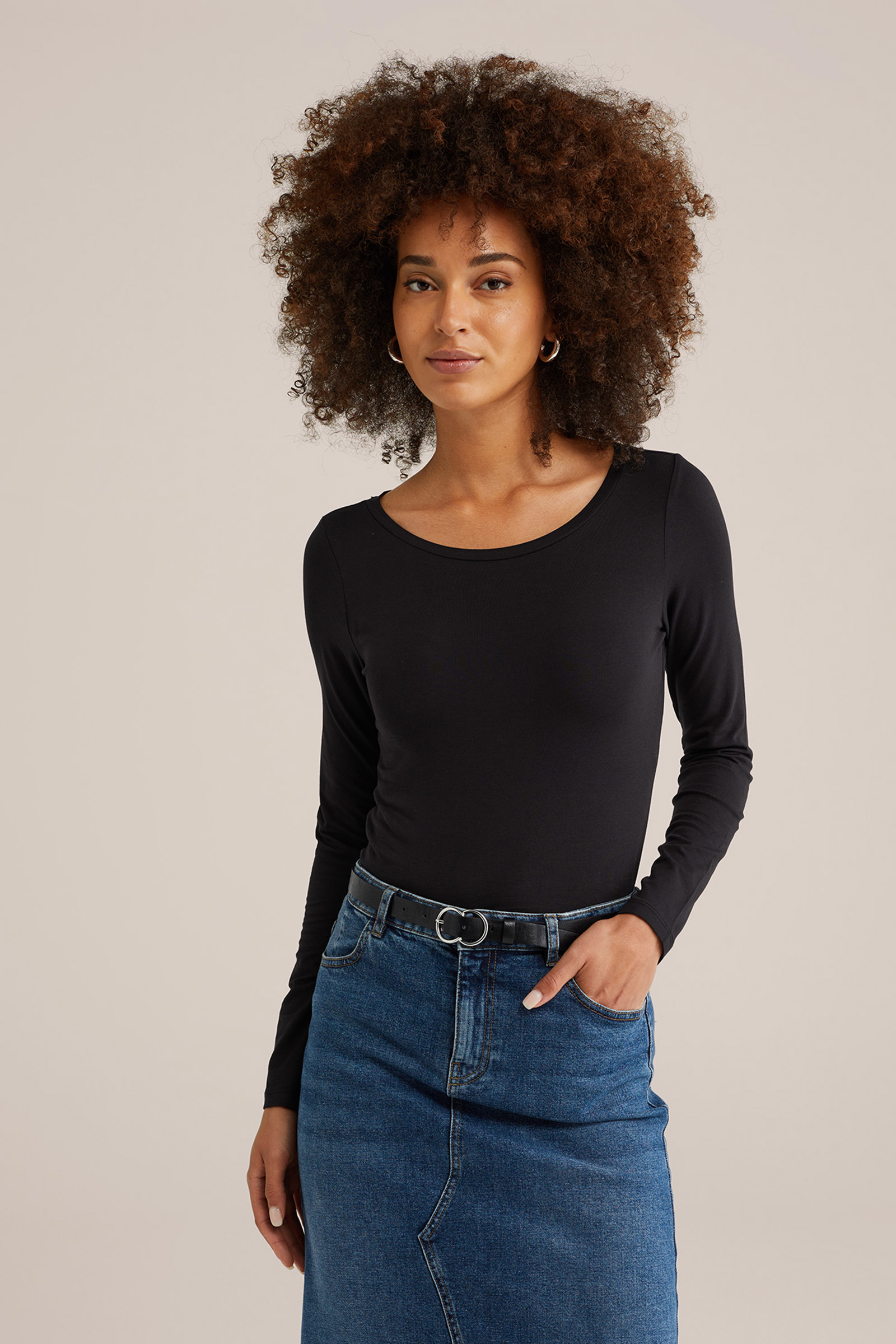 Dames T-shirt van katoenmix