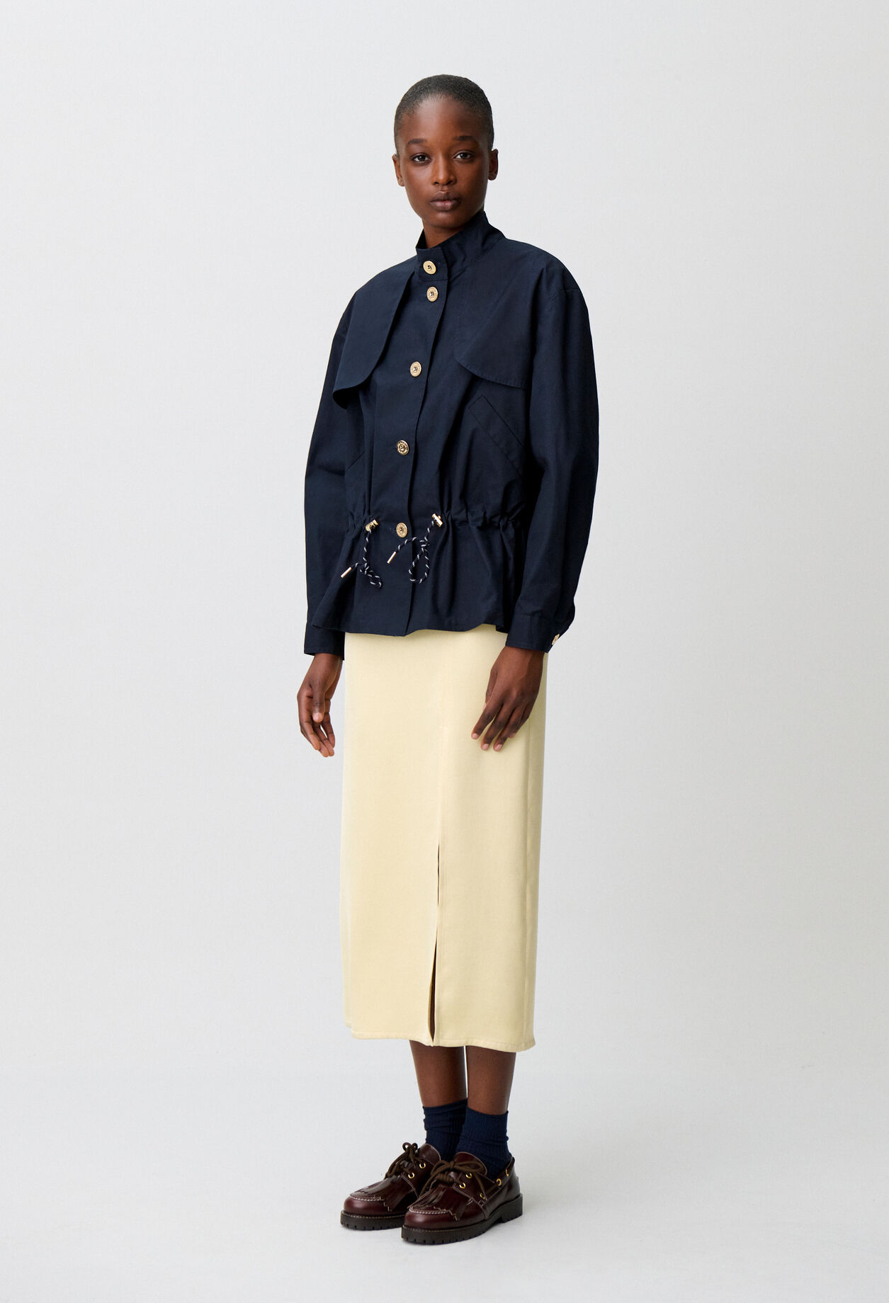 Blouson gabardine ciré