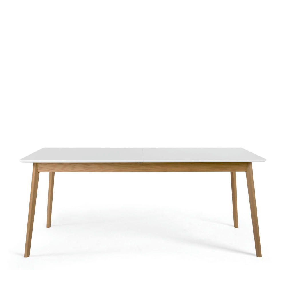 SKOLL - Table à manger extensible 180-230x80cm blanc cassé
