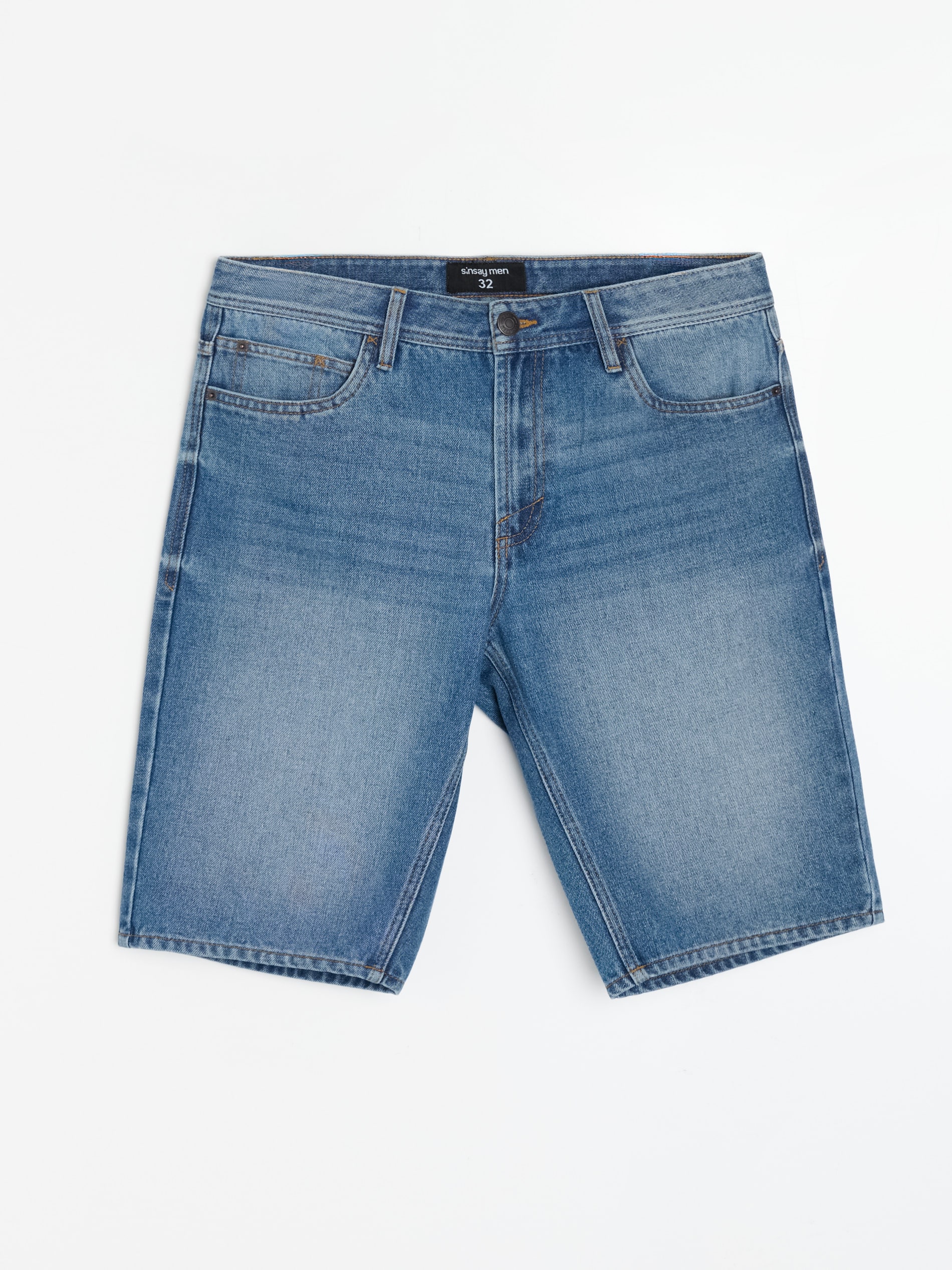 Szorty jeansowe z efektem sprania