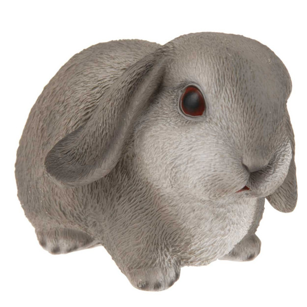 Figurka ogrodowa królik szary 16 cm dekoracyjny