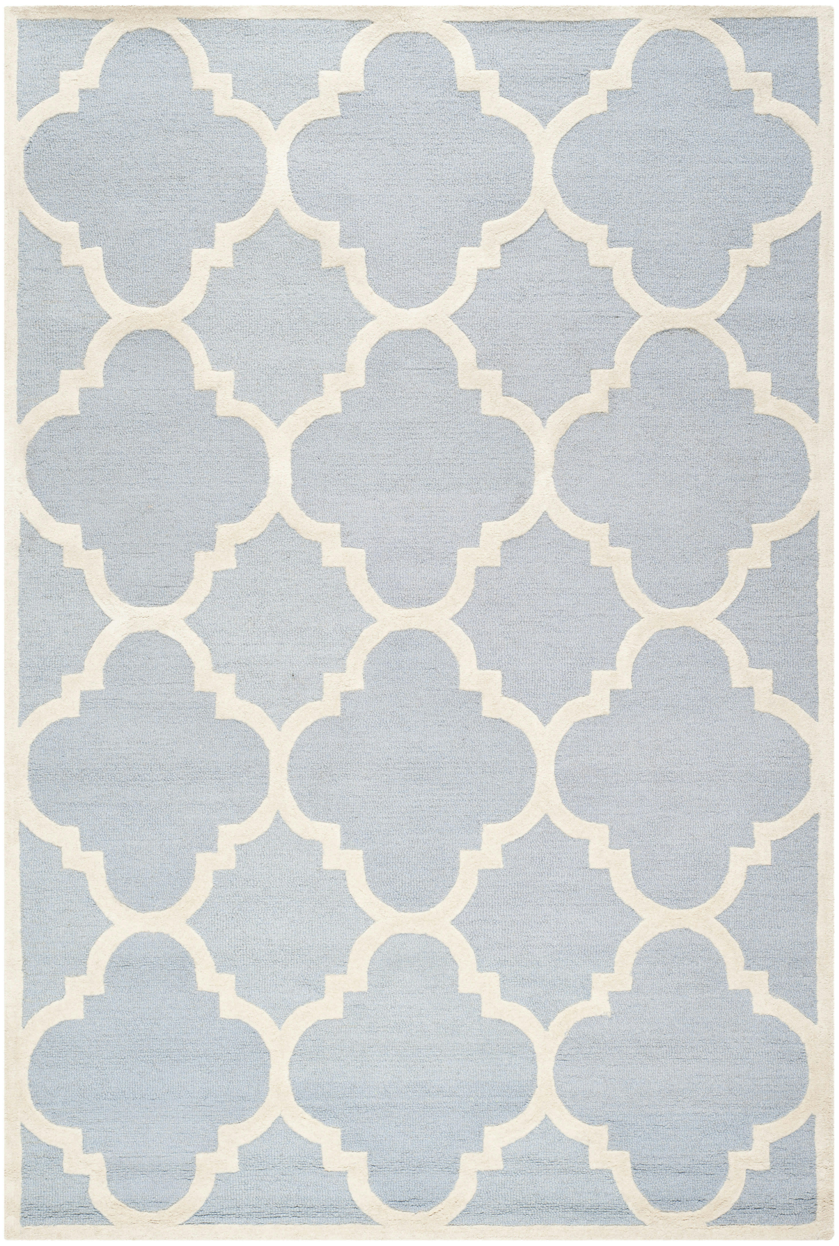 CAMBRIDGE - Tapis de salon interieur en bleu clair & ivoire, 183 x 274 cm