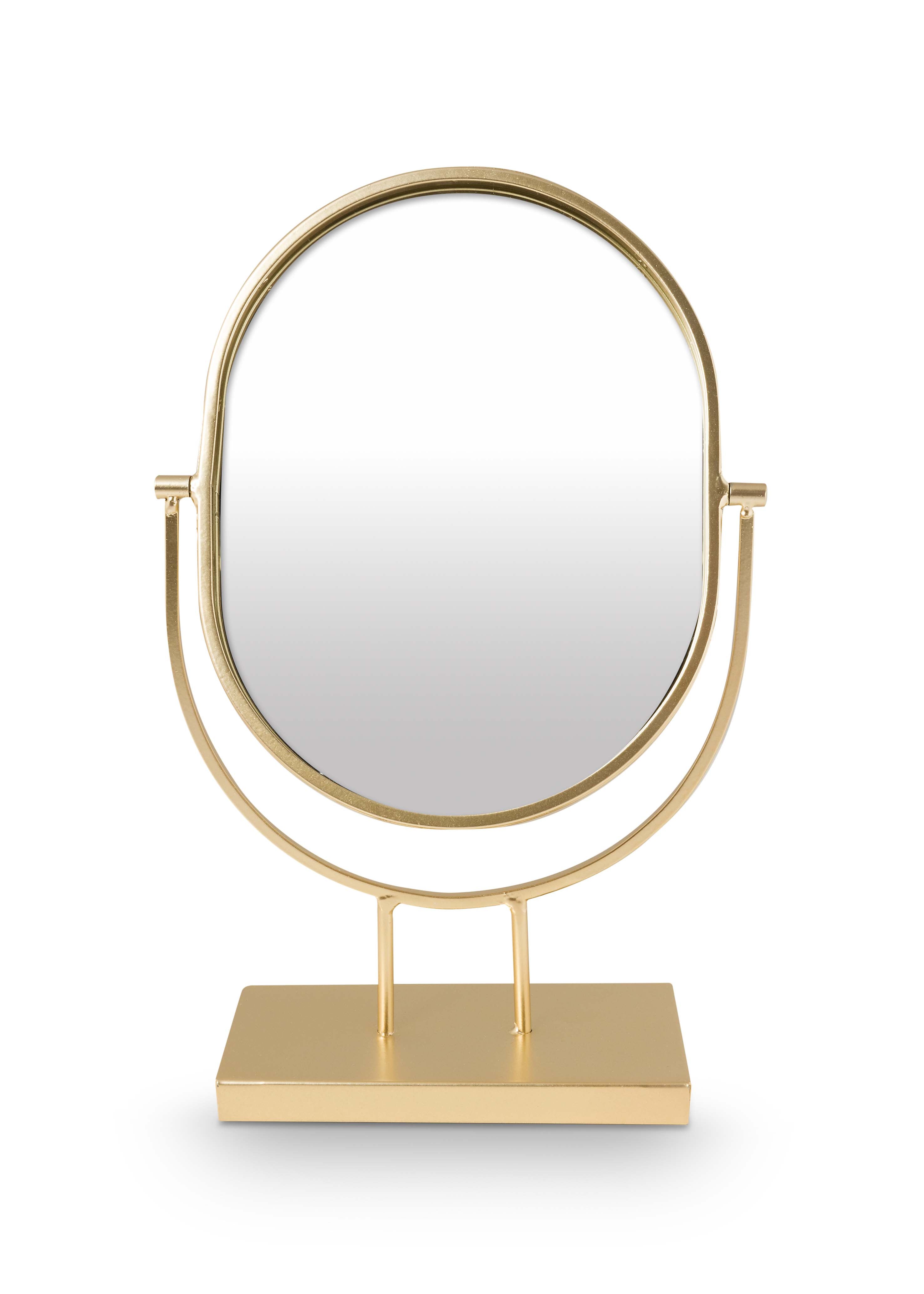 vtwonen Spiegel op standaard - Spiegels Ovaal - Make up spiegel - Goud - 31.1cm