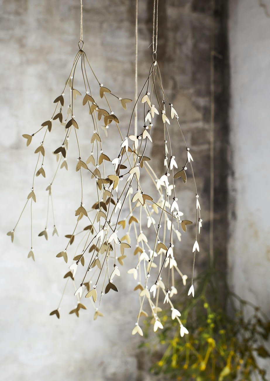 BOUQUET - Décoration florale en métal doré H60cm