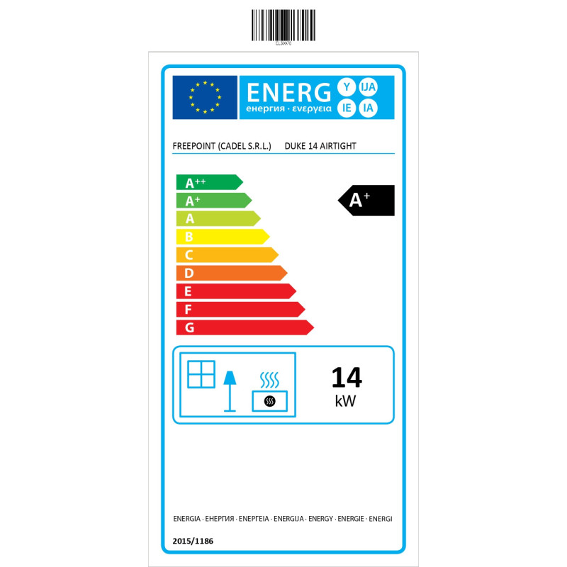 Poêle à pellets Duke noir 14 kW FREEPOINT
