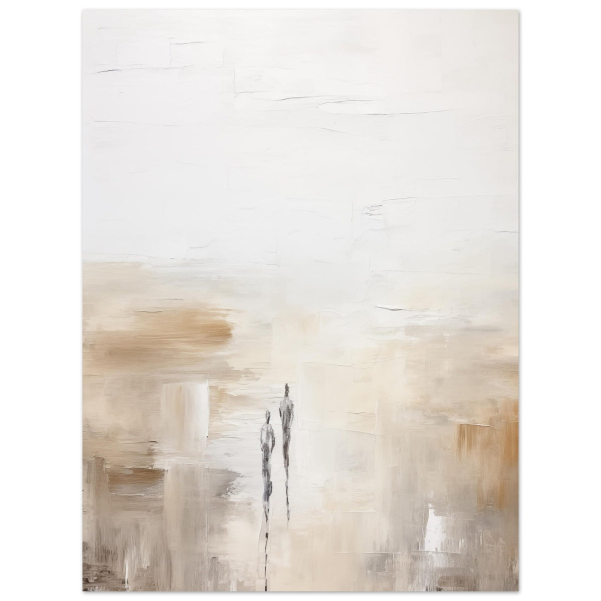 Artfulprints Poster Abstract - Silhouettes  - 30x40 cm - Taupe