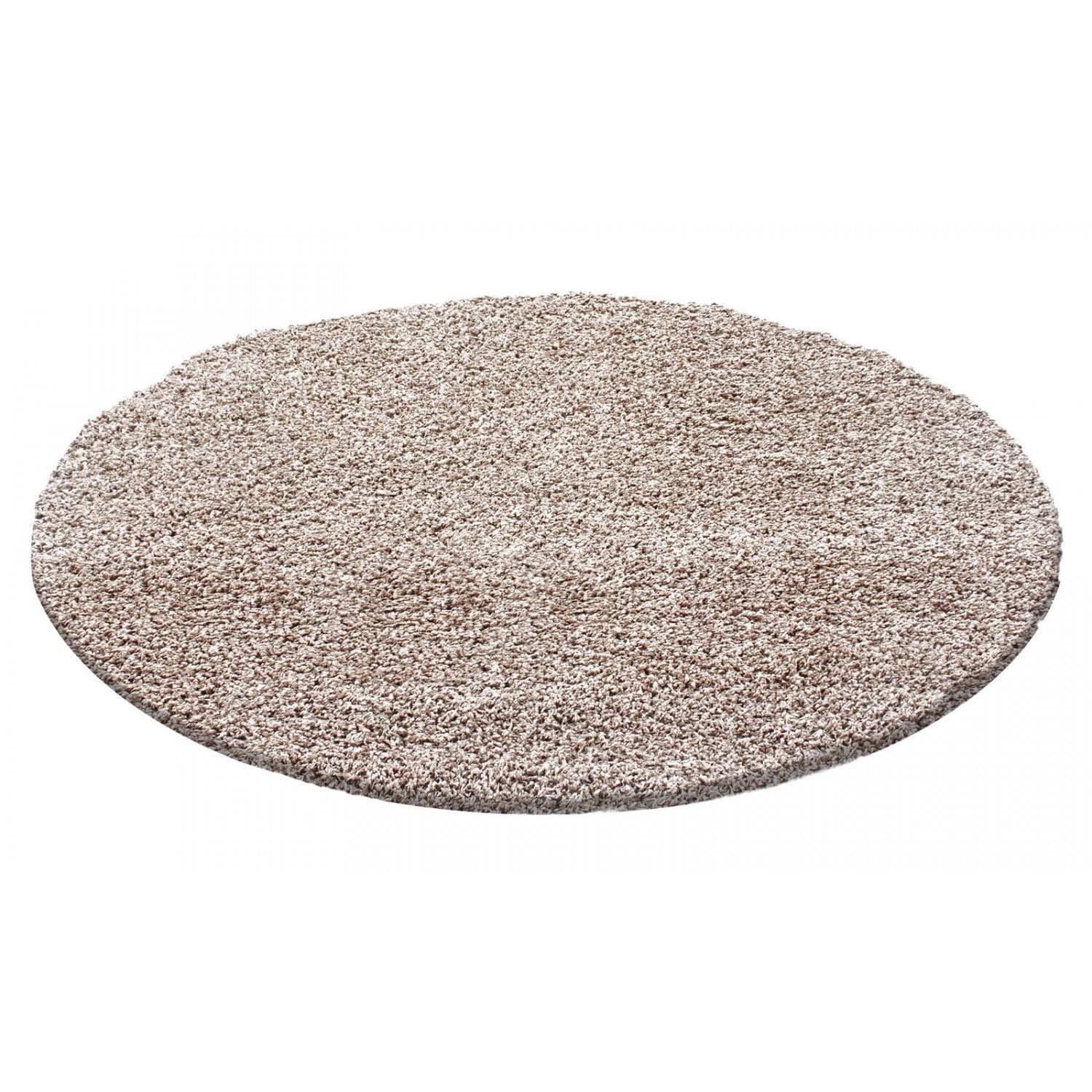 Dywan shaggy Beżowy 80 cm x 80 cm koło
