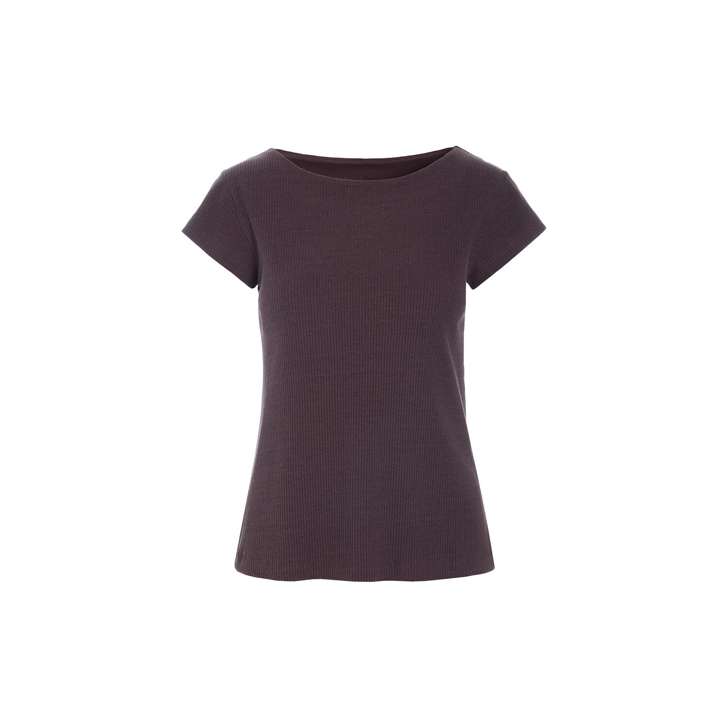 Naibu rib t-shirt, raisin