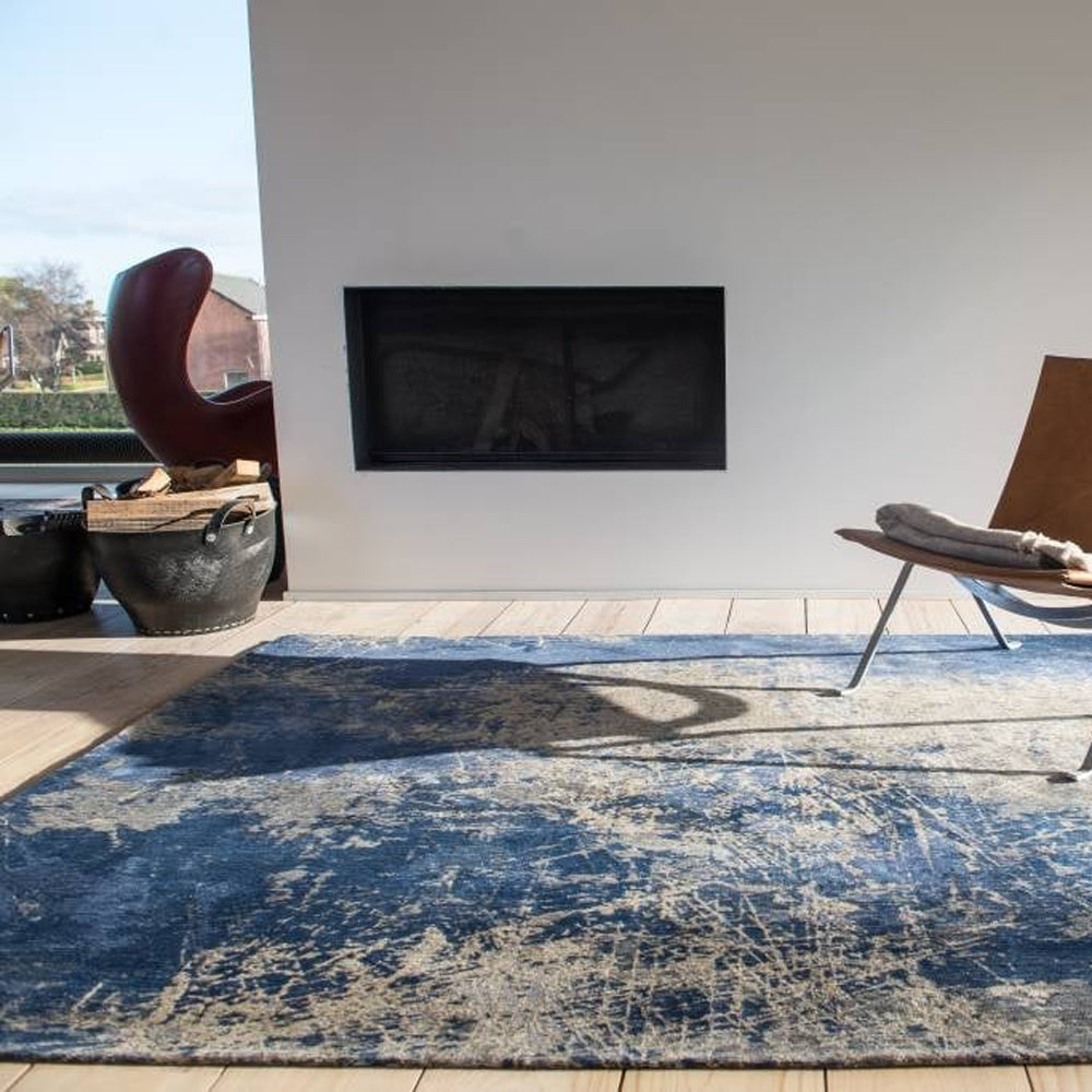 Louis de Poortere Mad Men Vloerkleed 170 x 240 cm - Abyss Blue