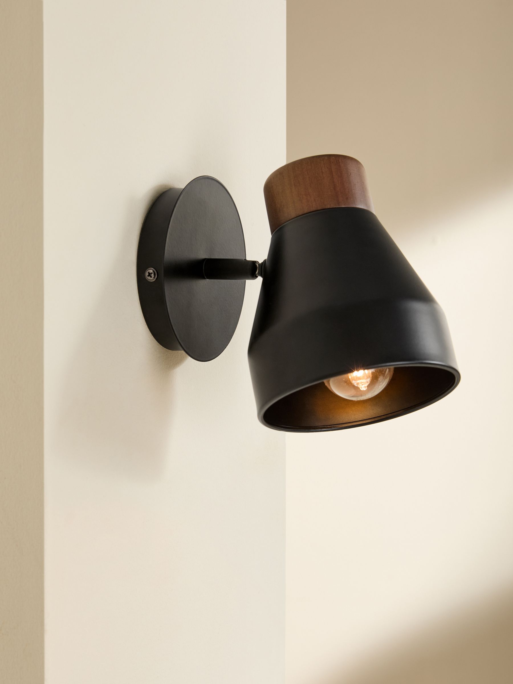 Albert Wall Spotlight in Black
