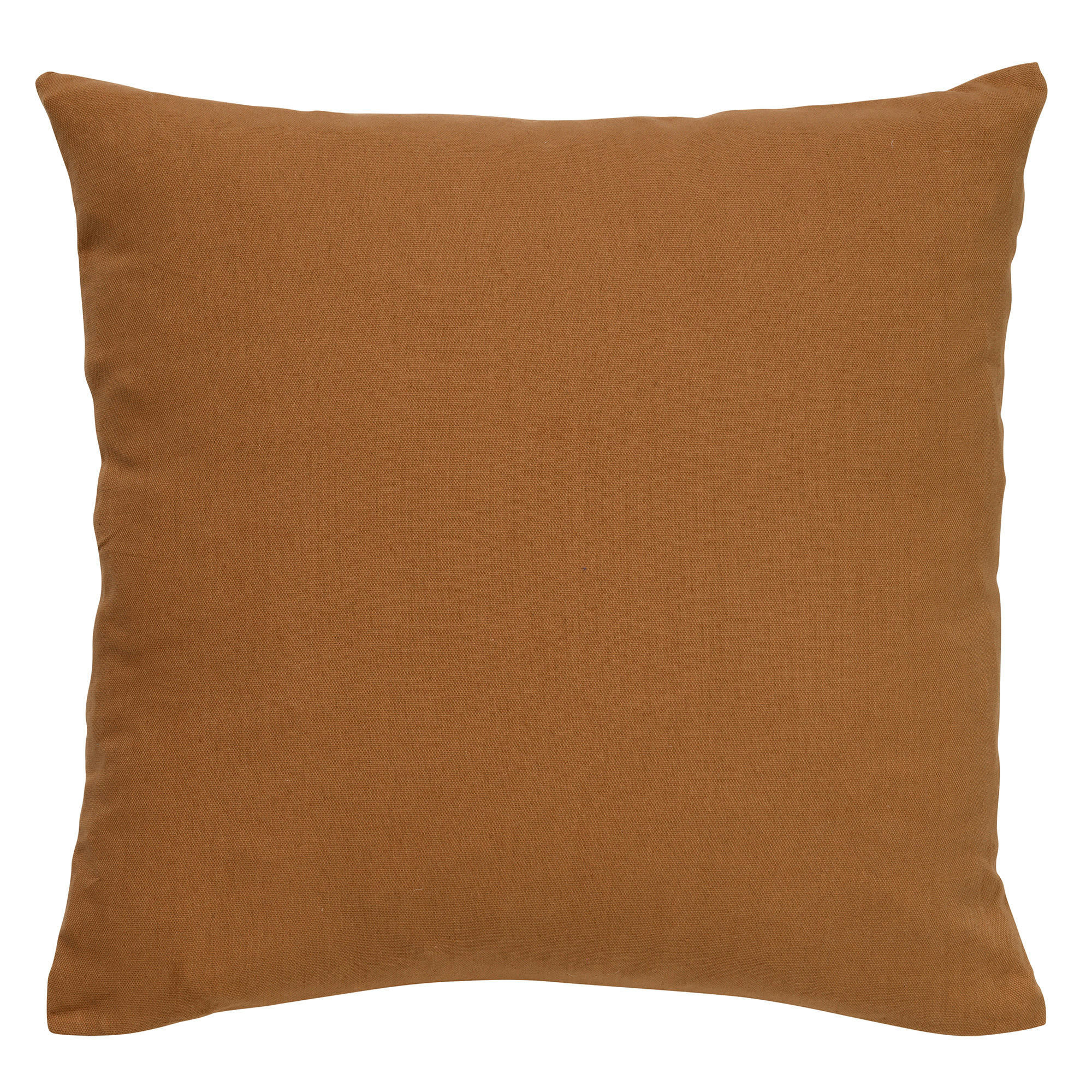 JAMES - Coussin - marron en coton 45x45 cm uni