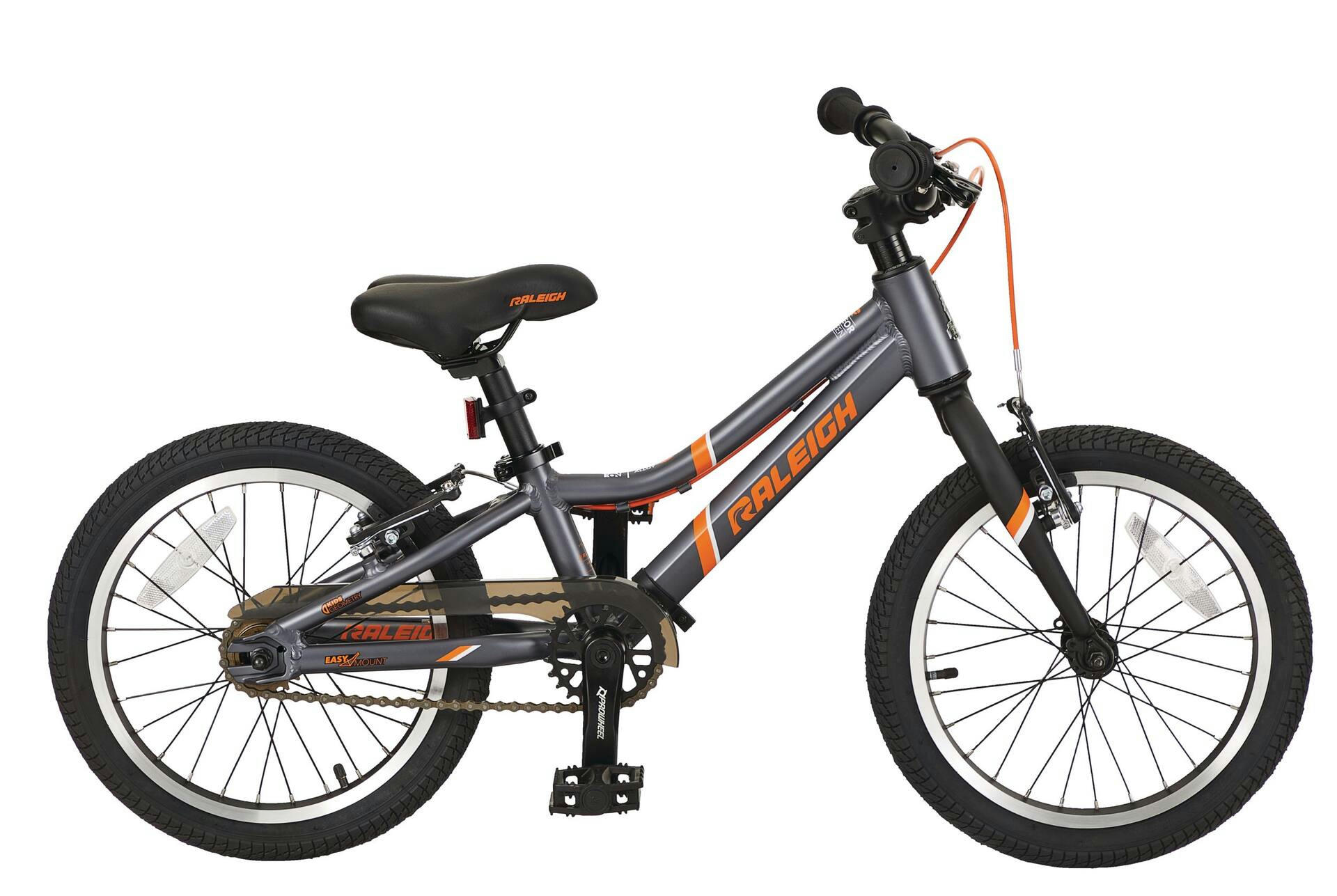 Raleigh Meteor Kids Bike with Reflectors, 16-in, Grey