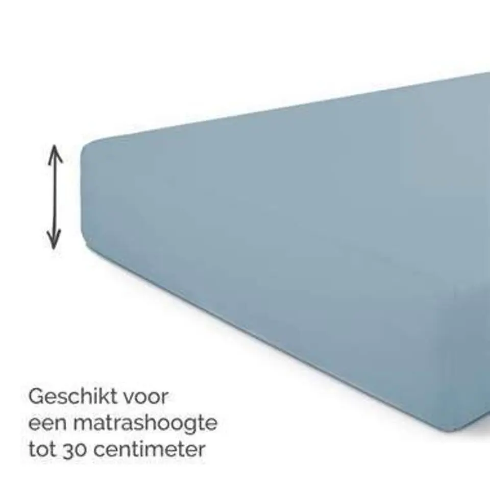 Byrklund - Hoeslaken Jersey - 160x200 cm - Blauw