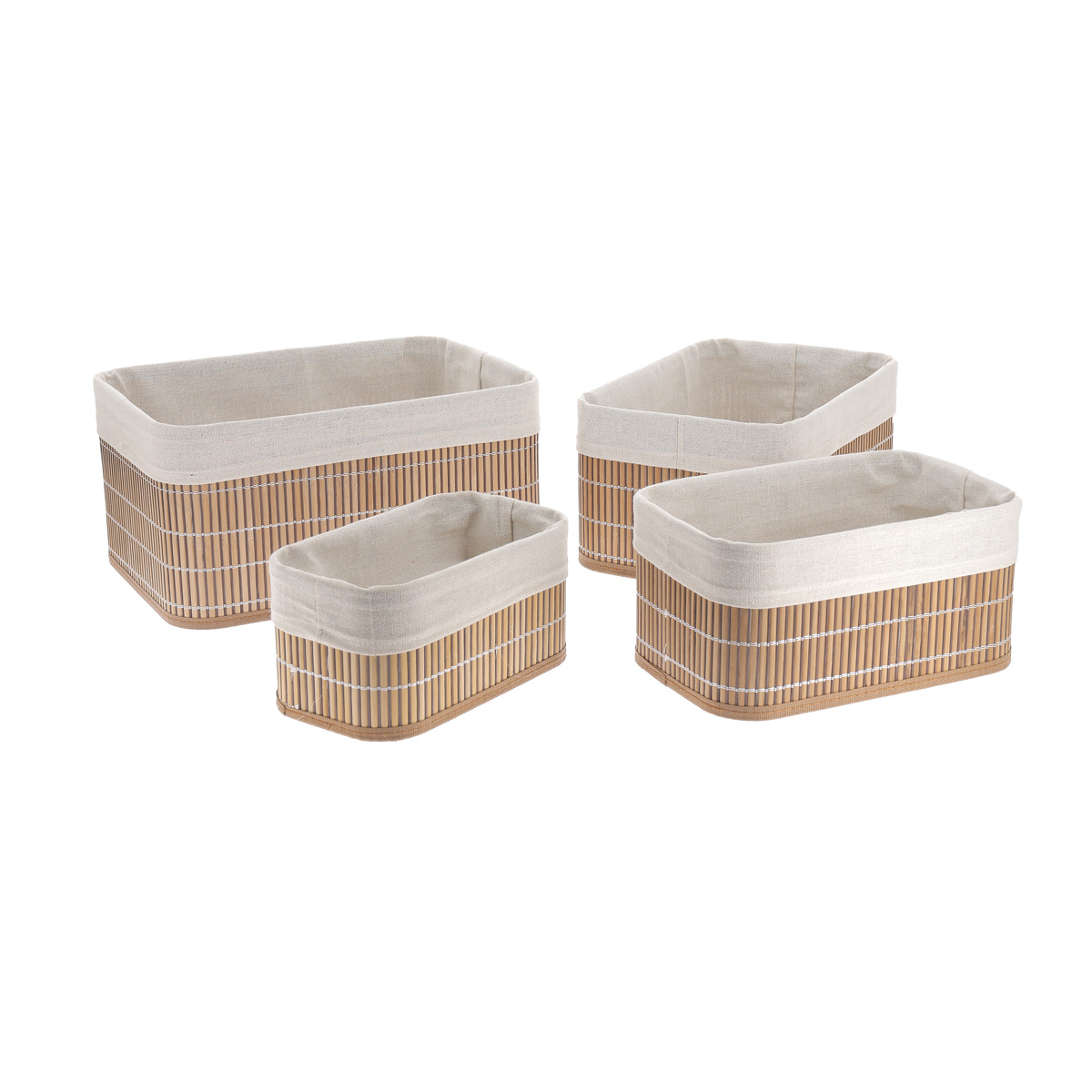 Cesto wc bambu e tecido