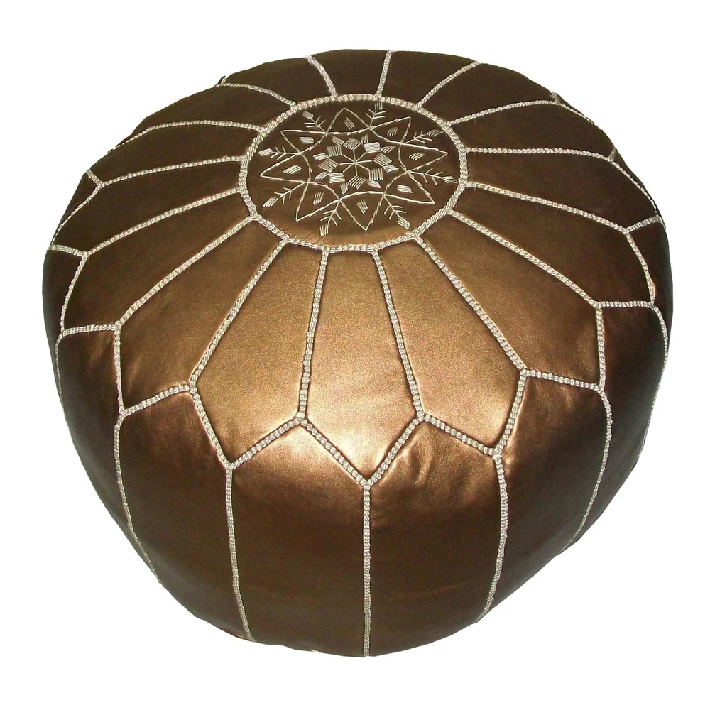 Handmade Moroccan Contemporary Ottoman Pouf (Morocco)