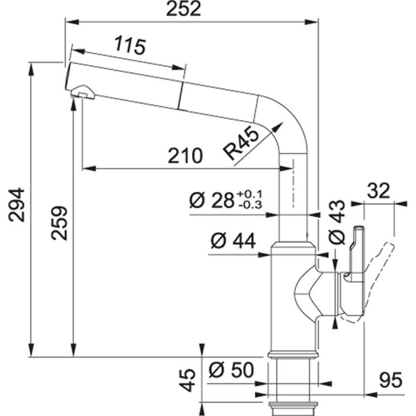 FRANKE Bateria URBAN Pull-Out onyx 115.0595.091