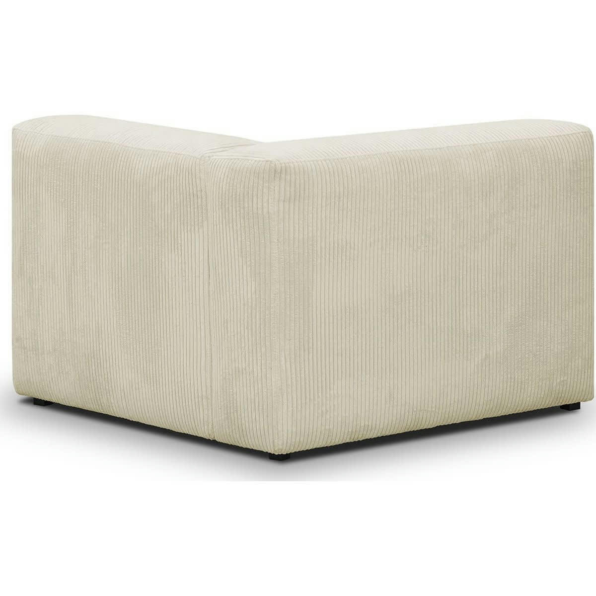 MODULO - Chauffeuse d'angle à gauche modulable en velours côtelé beige