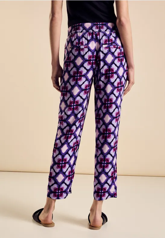 Viskose Hose mit Print