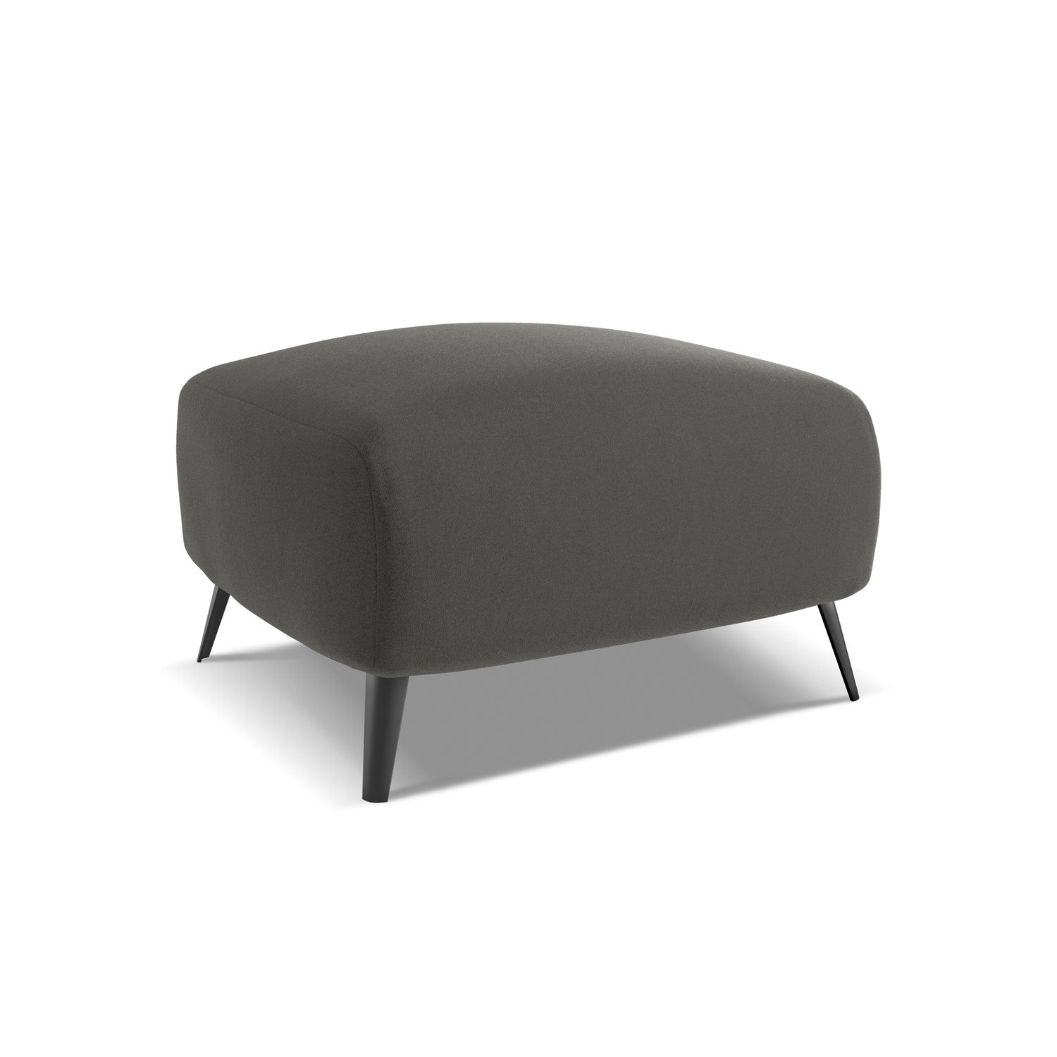 LaMiaSofa Poef Genova - velours - staal - 65x65x44