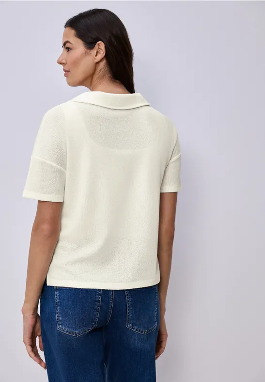 Kurzarm Poloshirt in Unifarbe