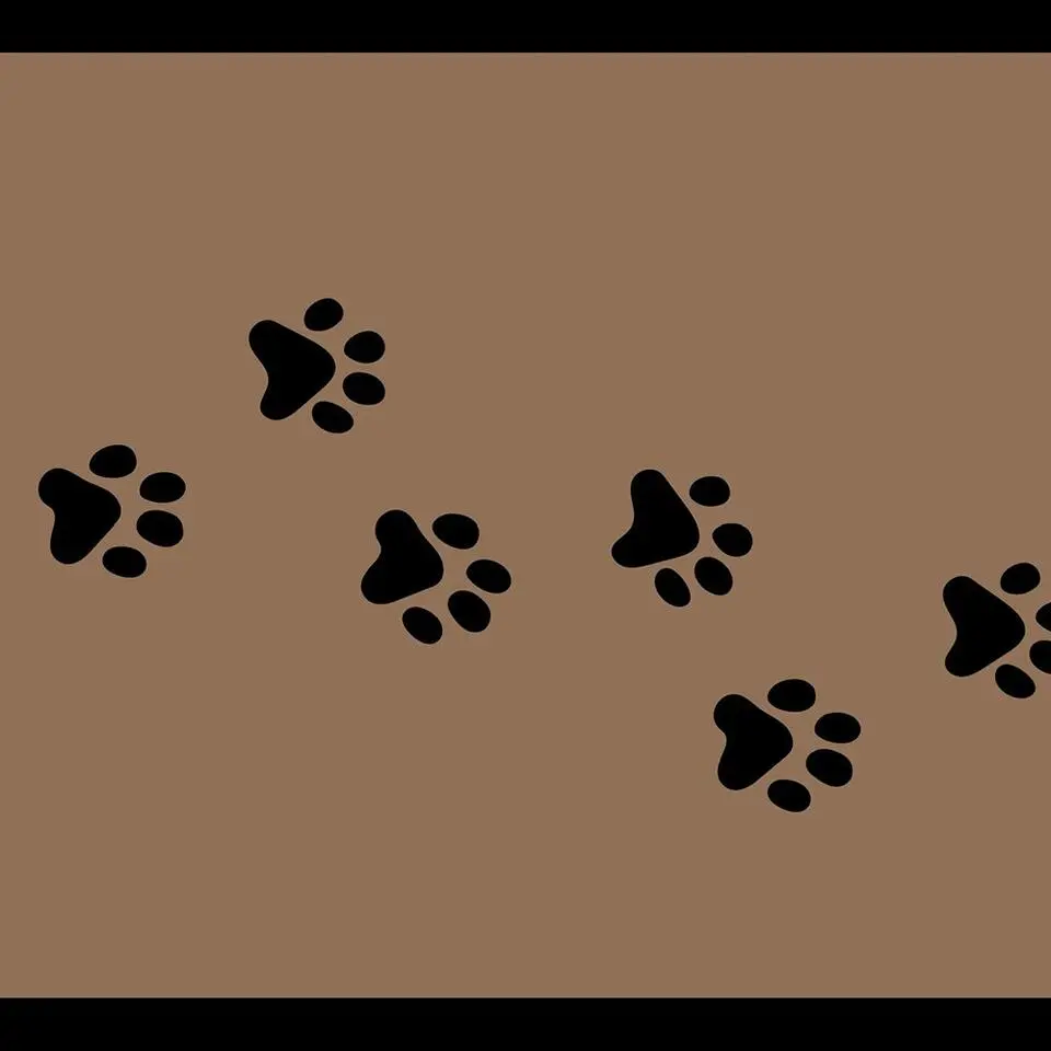 Deurmat Paw Print beige - 50x150 cm