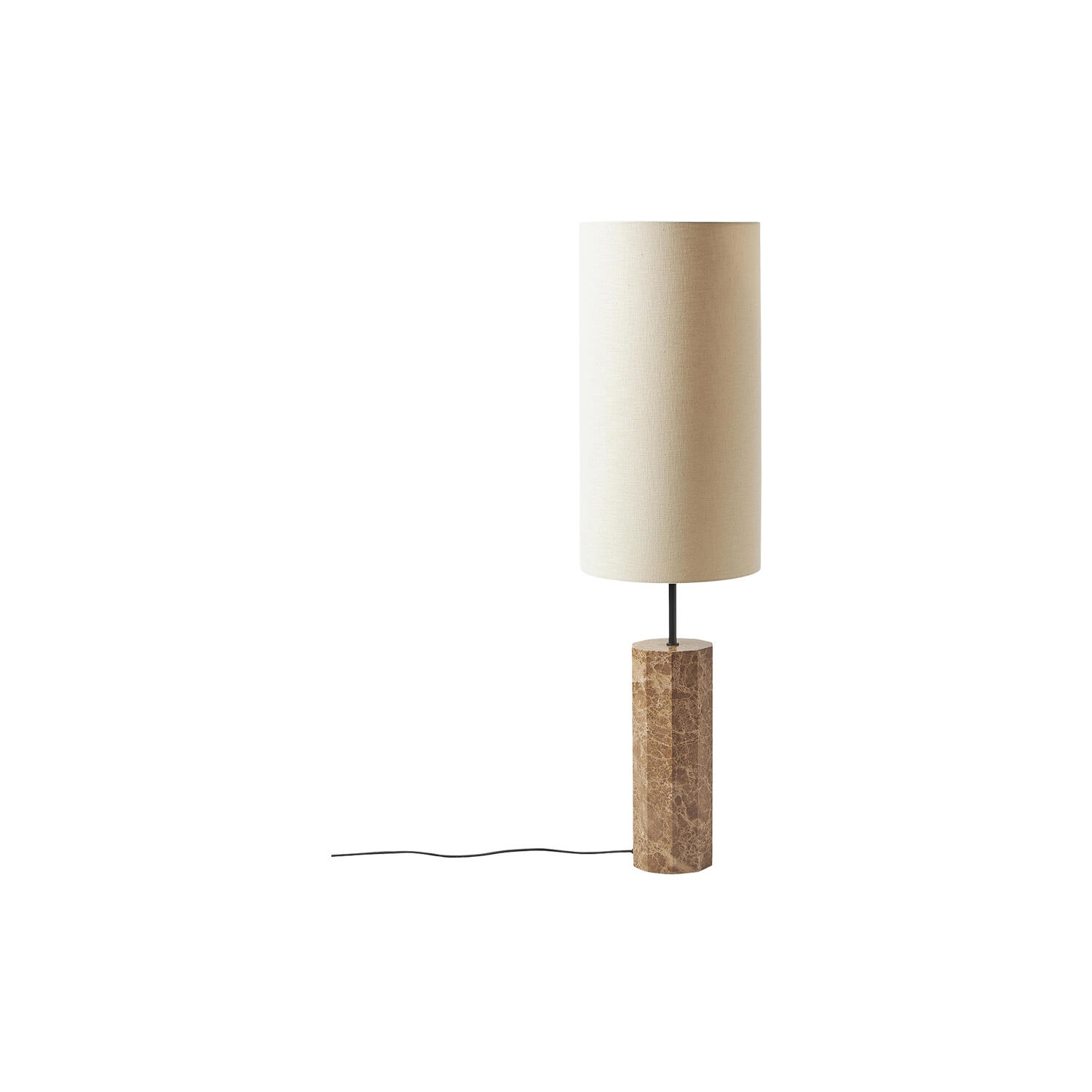 Eleanor Floor Lamp with Marble Base, light beige