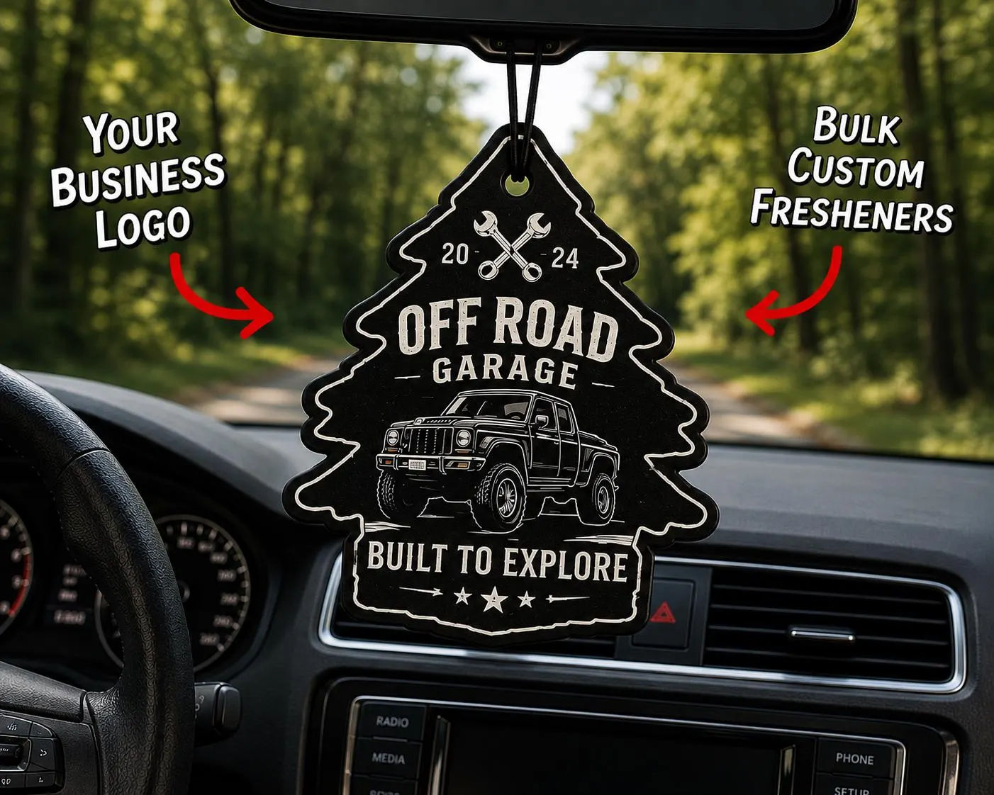 1000pcs Large Bulk Custom Business Logo Air Freshener, Custom Brand Air Freshener For Business, Wholesale Custom Promotional Logo Freshener