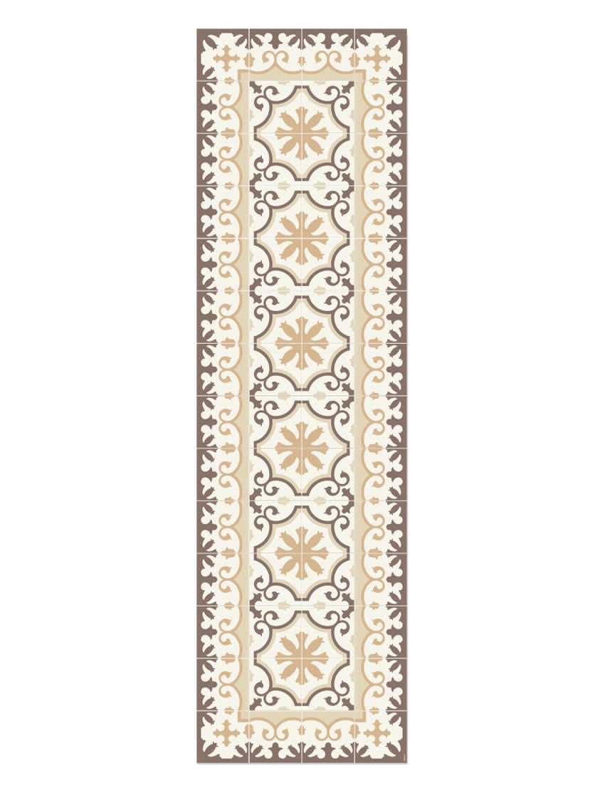 BARCELONE - Tapis en vinyle Avenir Sand beige 80x280