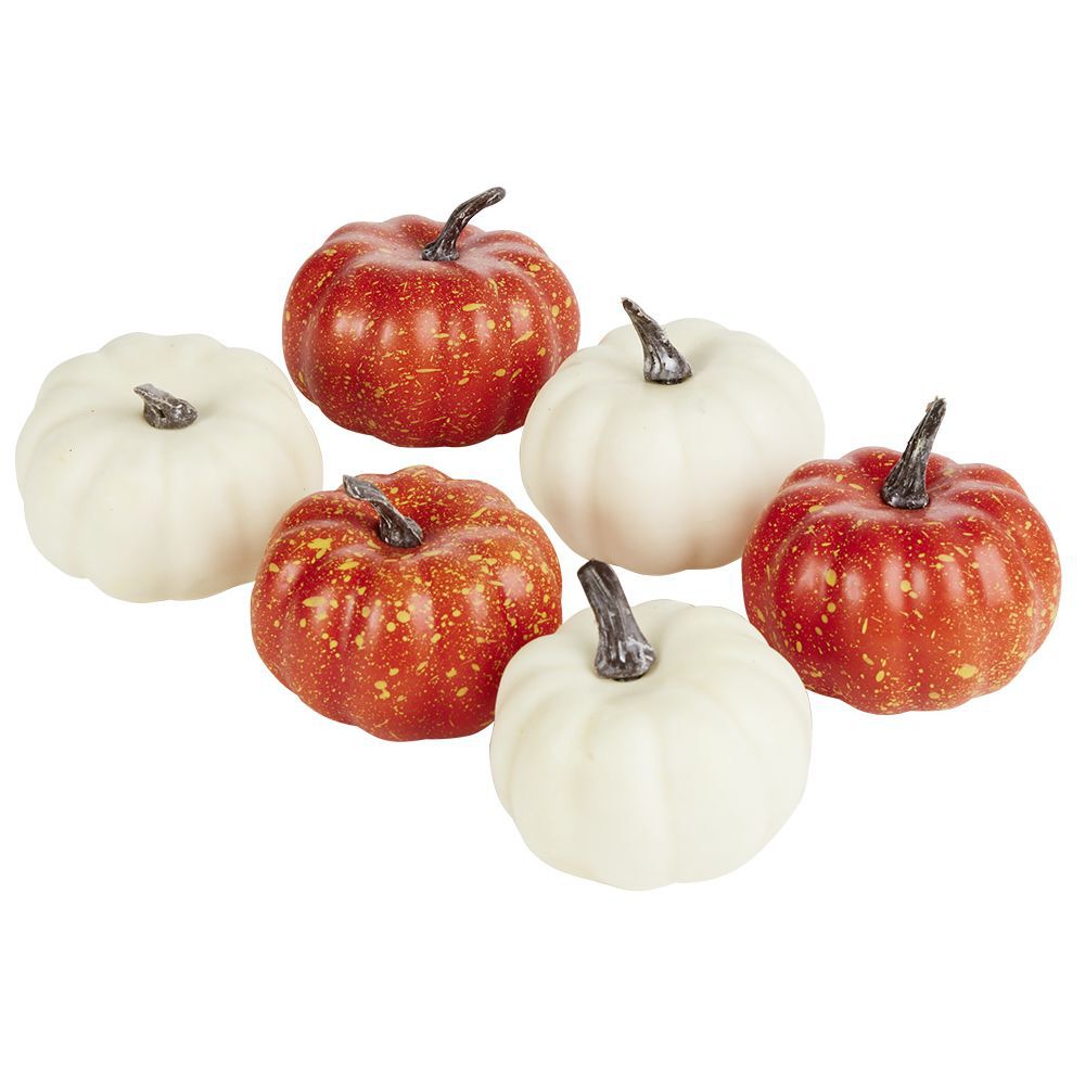 Citrouille décorative plastique Halloween x6