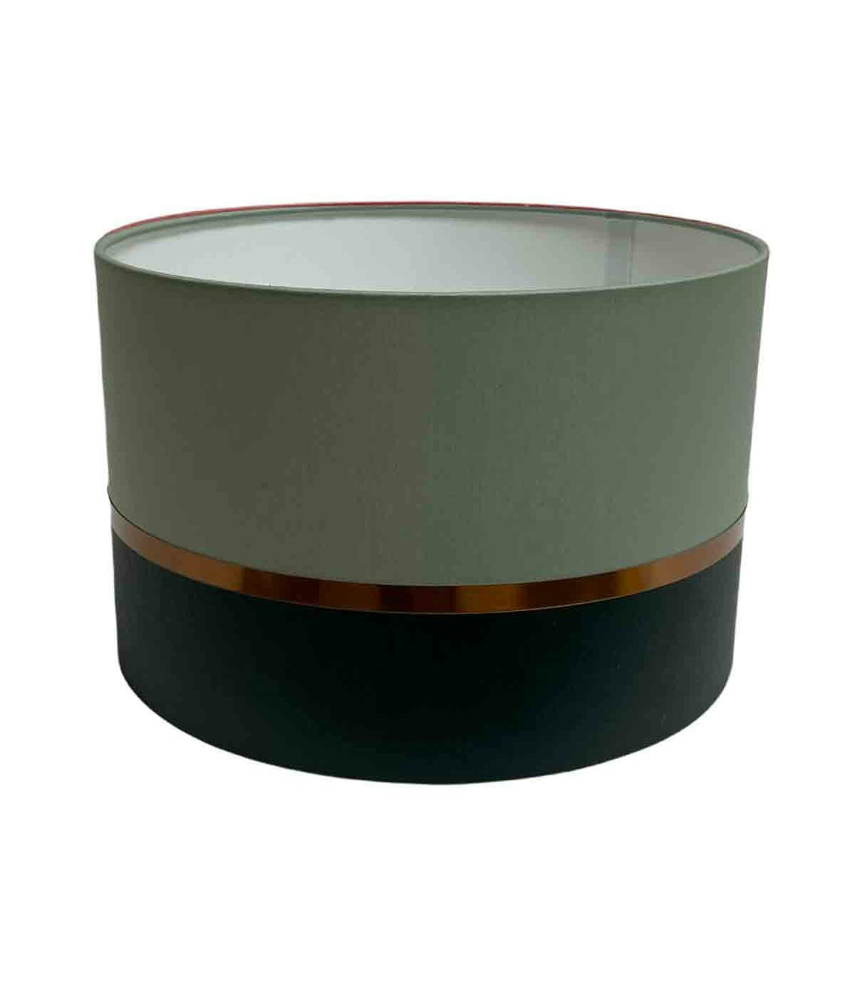 KHARANI - Abat-jour Lampadaire bicolore vert empire et tilleul D: 45 x H: 28