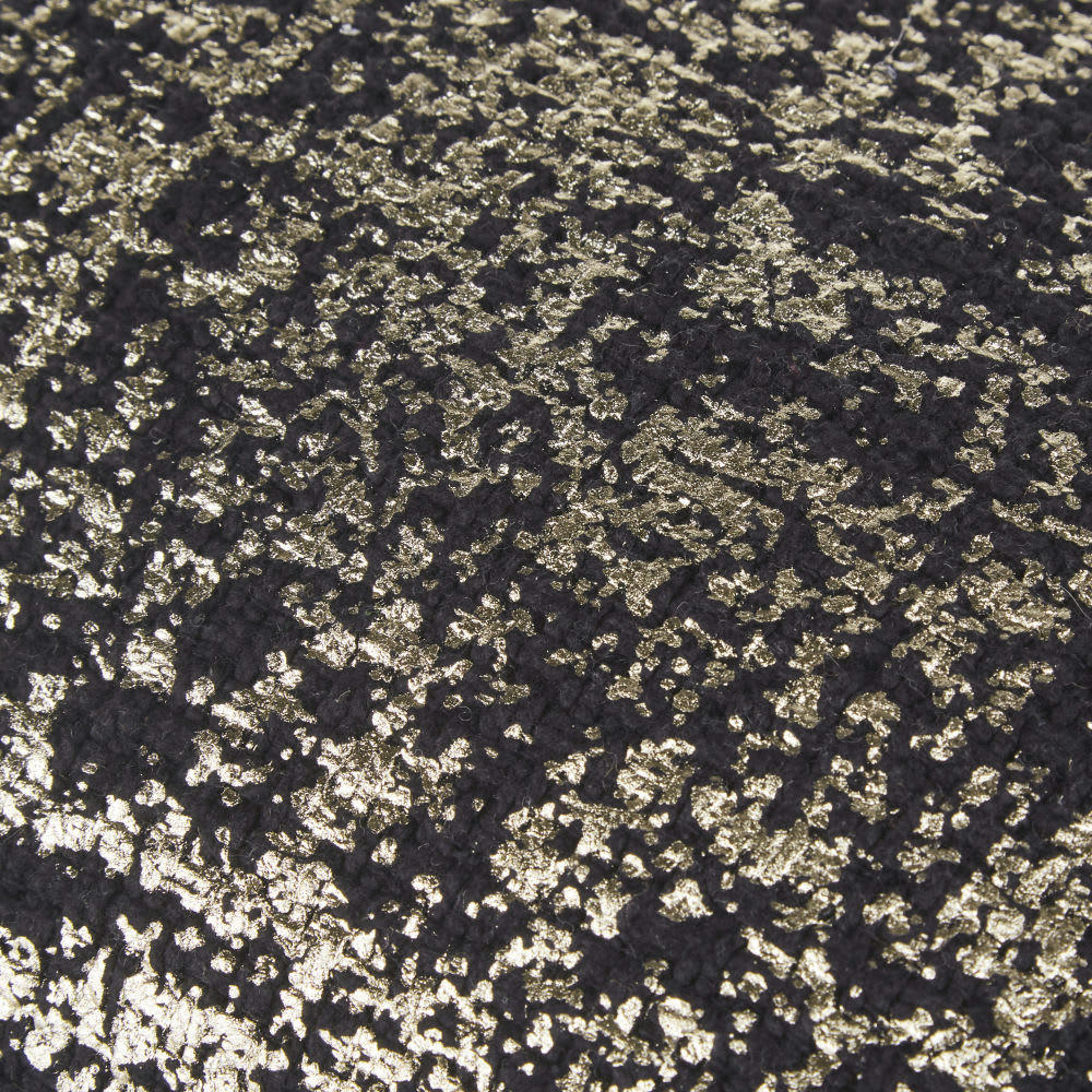 DIAMONDRA - Coussin en coton effet natté éclats dorés 45x45