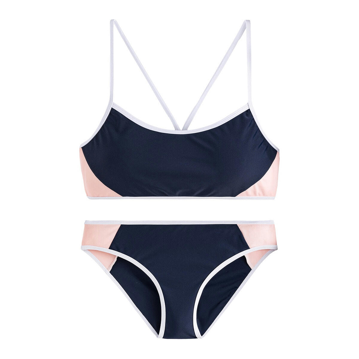 Maillot de bain 2 pièces imprimé graphique