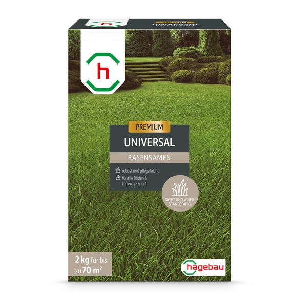 Rasen, Rasensamen Unversalrasen 2,0Kg Karton für 70 m2