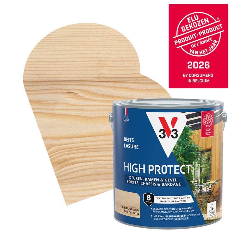 Lasure pour bois High Protect incolore 2,5 L V33