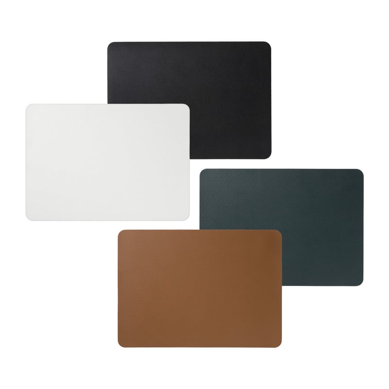 Placemat PU leer - zwart - 33x46 cm