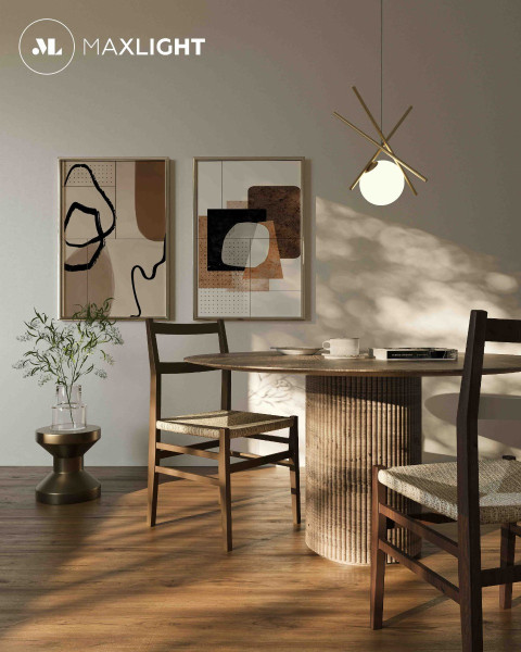 Lampa wisząca mosiądz XENA 1xE27x60W wym: 140x20x20 cm Maxlight