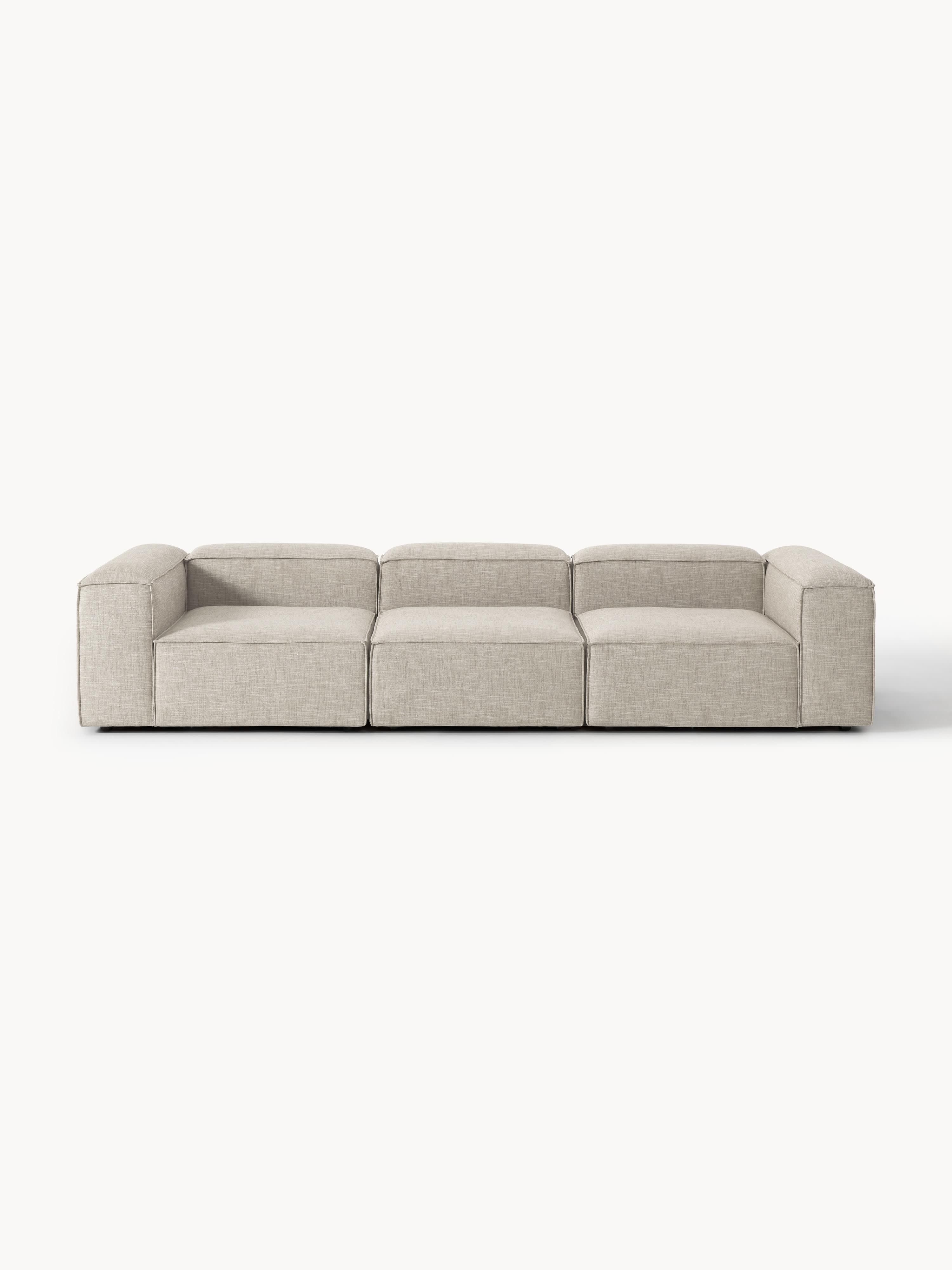 Modulares Sofa Lennon (4-Sitzer) aus Leinen-Mix