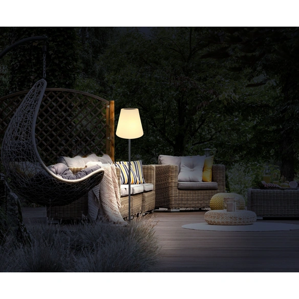 Solarleuchte, LED, Höhe: 150 cm, Metall, mattschwarz
