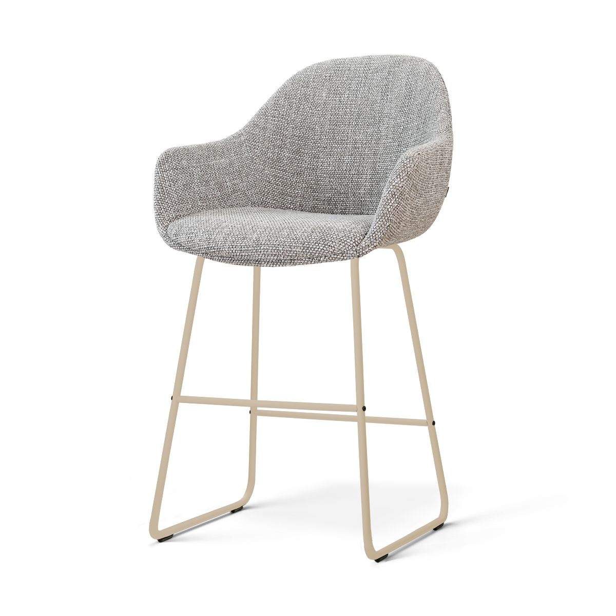 Nolon Nino-Mae barkruk grijs blend - beige onderstel - 65 cm