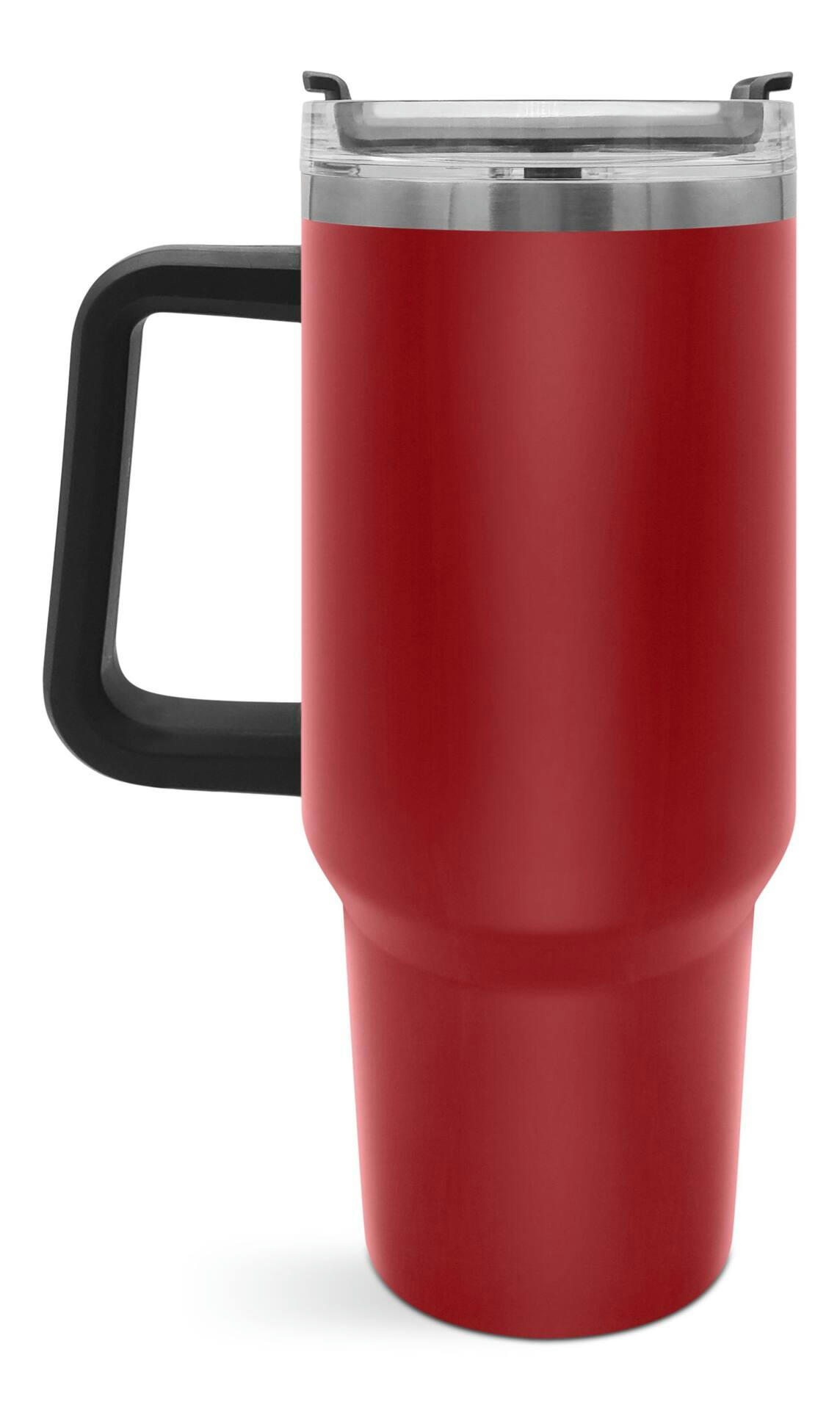 CFL Ottawa REDBLACKS Team Logo Jumbo Insulated Tumbler with Handle, For CFL Football Fans/Collectors, 40-oz
