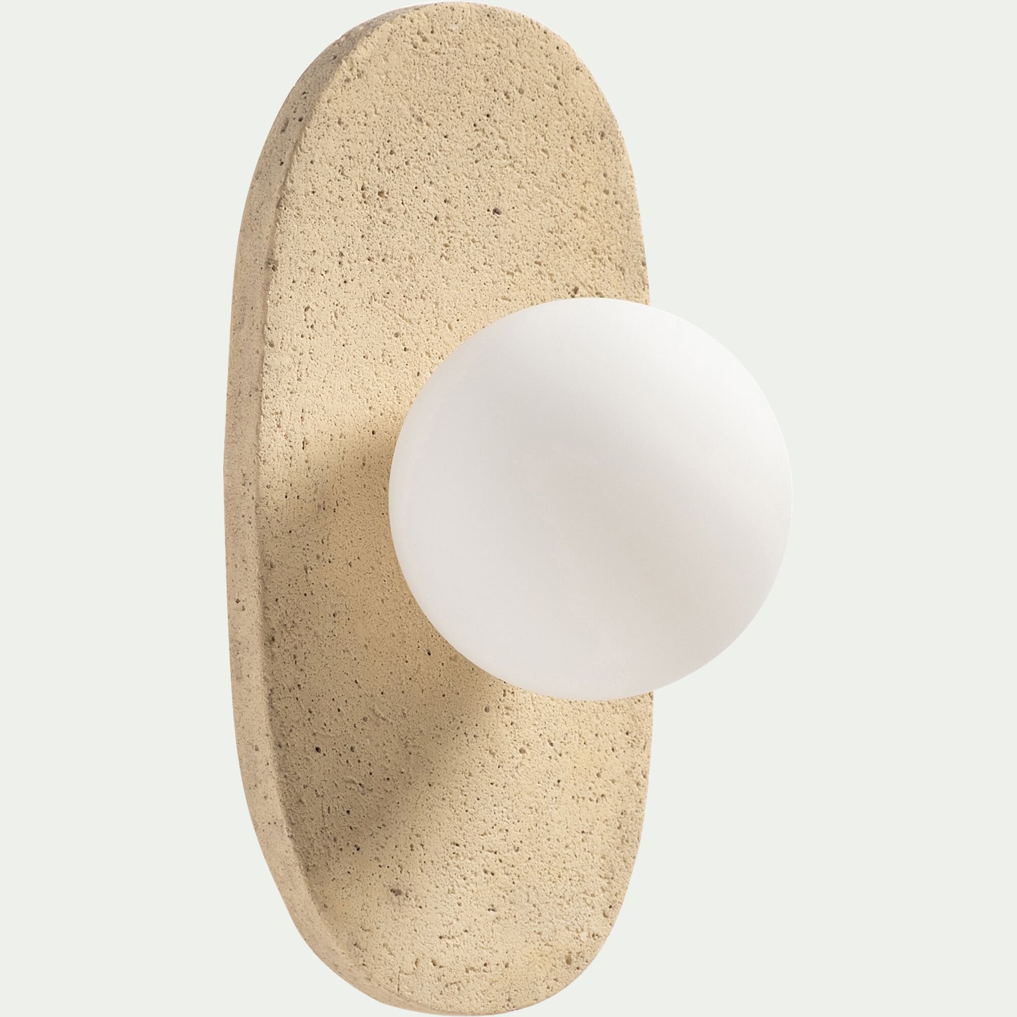 CYRIAC - Applique murale électrifiée en magnésie H26cm - beige