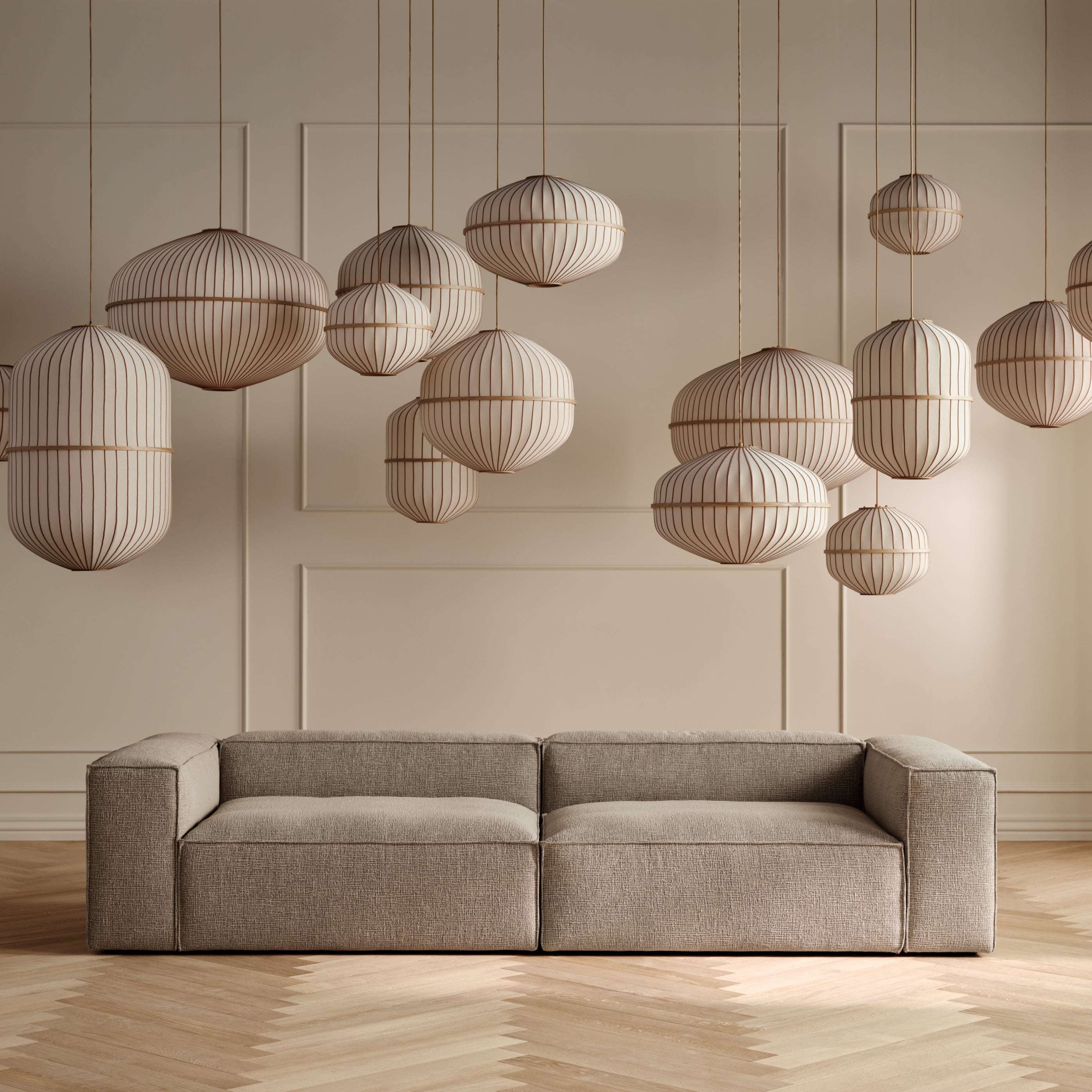 Bolia Lucén Hanglamp Ø 40 cm - Cilinder - Geolied Hout