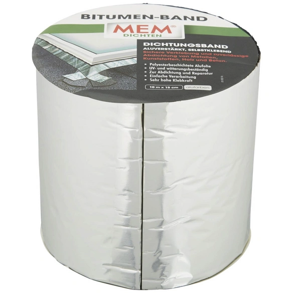 Bitumenband, 10,0 m x 15 cm, Aluminiumfarben