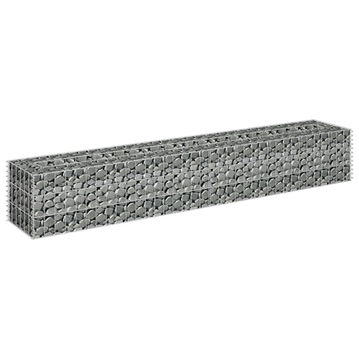NNEVL Gabion Raised Bed Galvanised Steel 180x30x30 cm