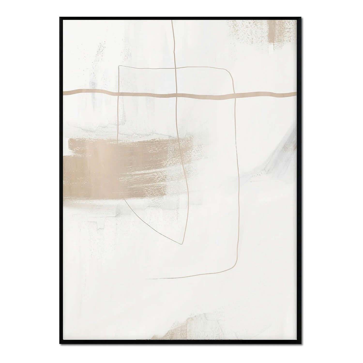 MINIMALISMO - Affiche avec cadre noir -  lignes minimalistes - 50x70