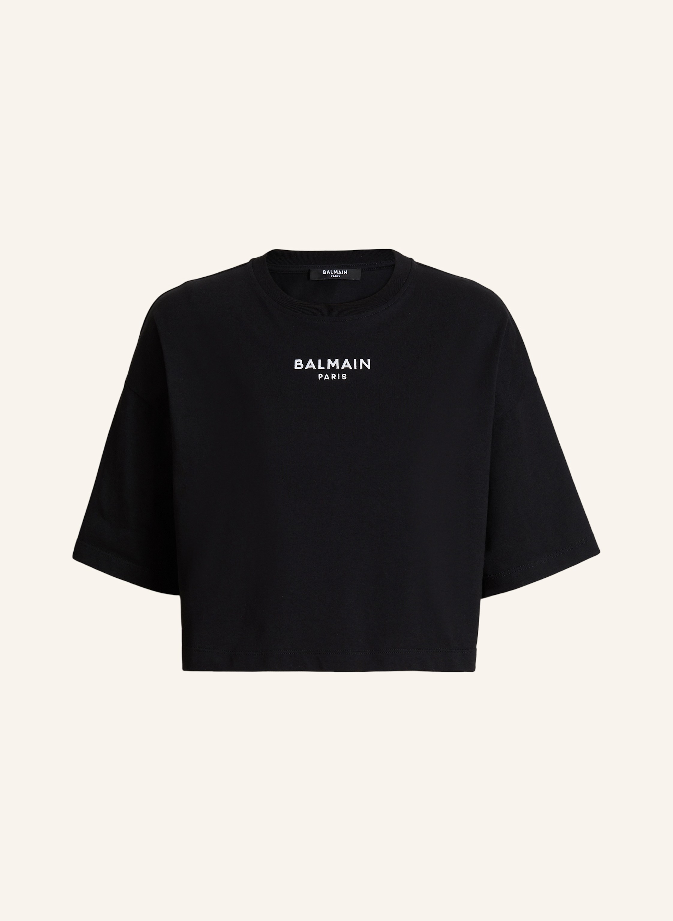 BALMAIN Besticktes Balmain Paris T-Shirt