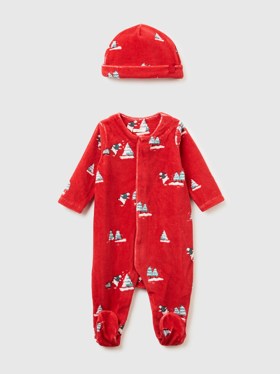 Onesie and chenille cap set