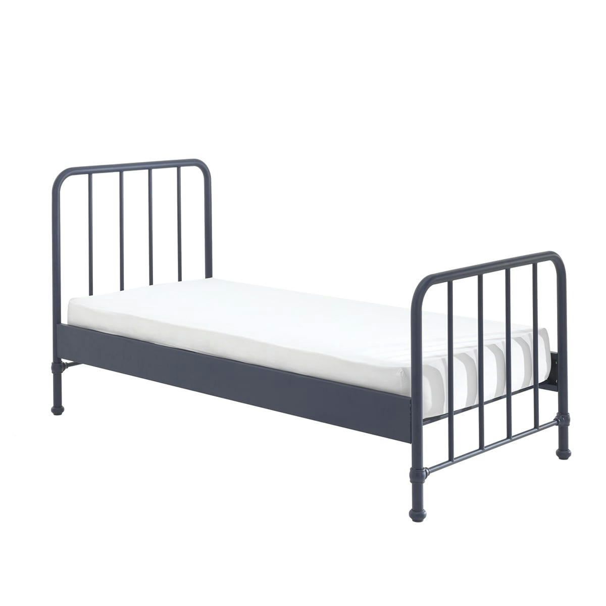 BRONXX - Lit 90x200 sommier inclus bleu