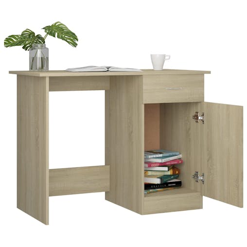 NNEVL Desk Sonoma Oak 100x50x76 cm Chipboard