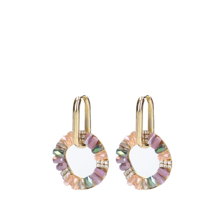 Manfield Gouden oorbellen met gekleurde details